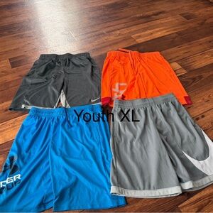 Nike Athletic Shorts Black and Orange Performance Fit